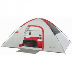 Ozark Trail 9 ft. x 7 ft. Red 4-Person Dome Tent, with 48" Center Height