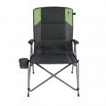 Ozark Trail High Back Hard Arm Camping Chair, Adult, Gray