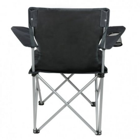 Ozark Trail Basic Quad Folding Outdoor Camp Chair, Black