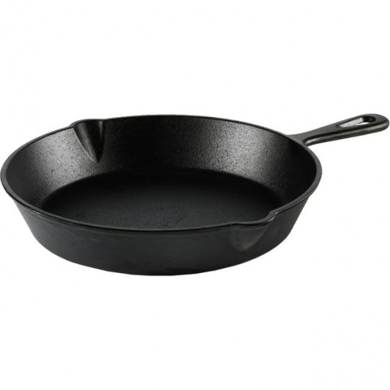 Ozark Trail 10.5\" Cast Iron Skillet with Handle and Lips