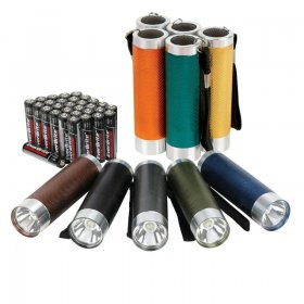 Ozark Trail 50 Lumens Aluminum LED Flashlights, 10 Pack, AAA Batteries
