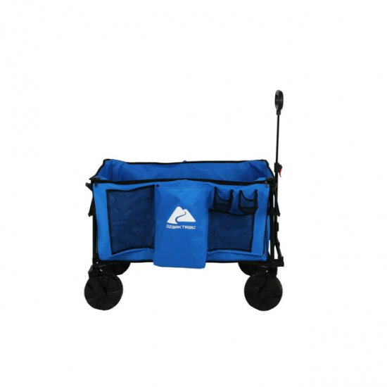 Ozark Trail All-Terrain Big Bucket Cart Wagon, Height 27\", Blue