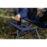 Ozark Trail Oversized Relax Plush Chair with Side Table, Blue