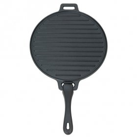 Ozark Trail 4-Piece Cast Iron Skillet Set with Handles and Griddle, Pre-Seasoned, 6", 10.5", 11"