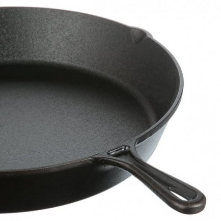Ozark Trail Pre-Seasoned 15" Cast Iron Skillet with Handle and Lips